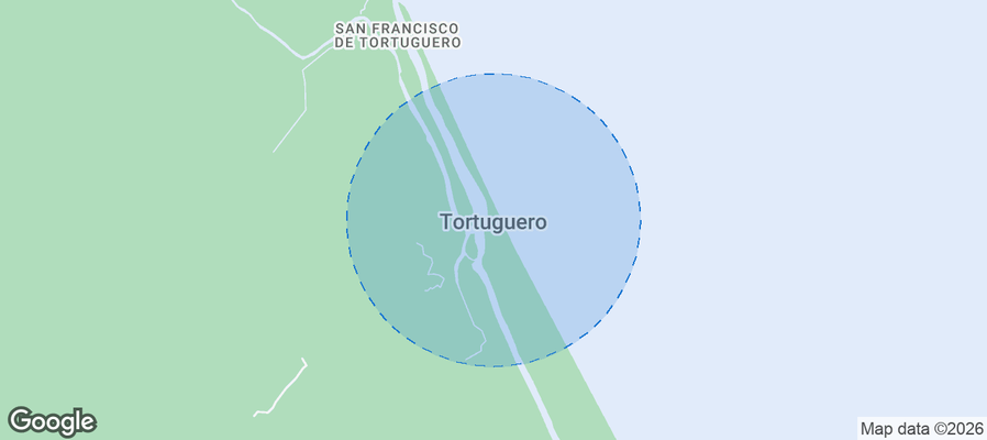 Tortuguero Airbnb map